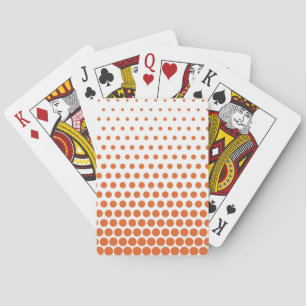 Baraja De Cartas Naranja de zanahoria Polka Punto Blanco Moderno