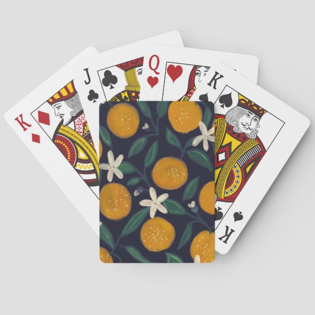 Baraja De Cartas Naranja estás contento (Reverso)