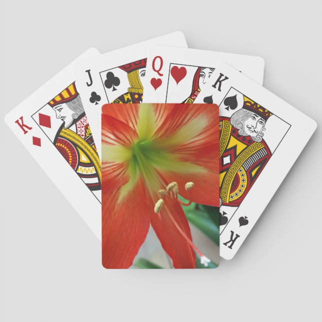 Baraja De Cartas naranja lily (Reverso)
