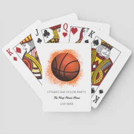 Baraja De Cartas Naranja Partido de soltero de jugador de baloncest