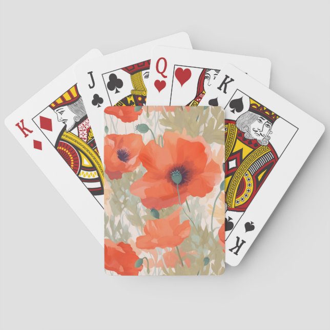 Baraja De Cartas Naranja Poppy Meadow (Reverso)