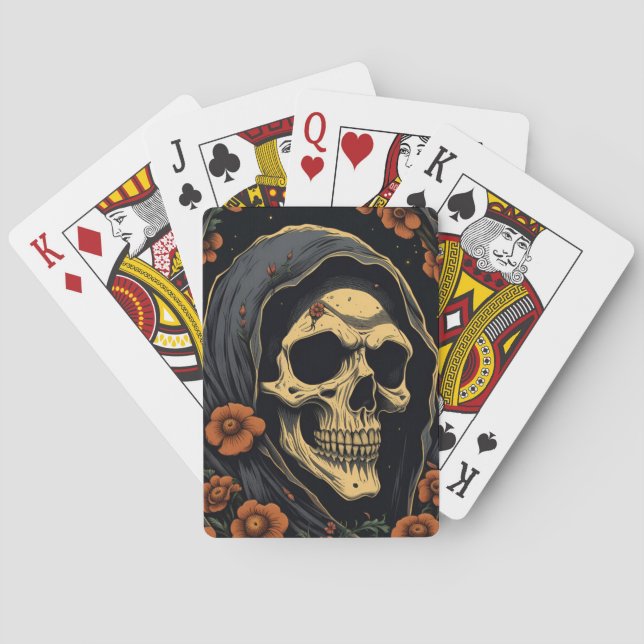 Baraja De Cartas Naranja Reaper (Reverso)