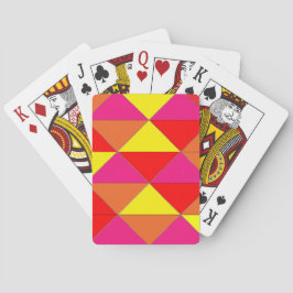 Baraja De Cartas Naranja rojo brillante cubierta rosa amarillo de l