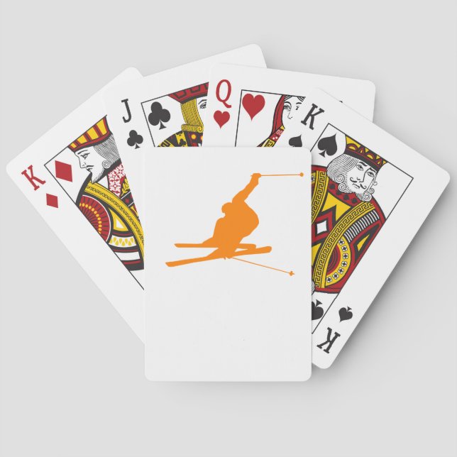 Baraja De Cartas Naranja Snow Ski (Reverso)