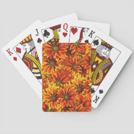 Baraja De Cartas Naranja Sunflowers
