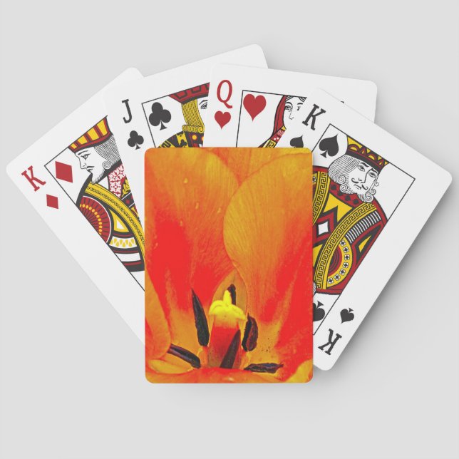 Baraja De Cartas Naranja Tulip (Reverso)