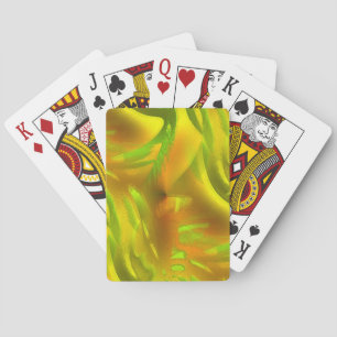 Baraja De Cartas Naranja verde digital en textura áspera amarilla