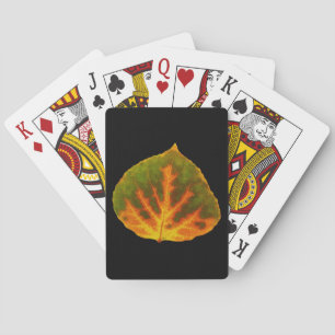 Baraja De Cartas Naranja verde y hoja de aluminio amarillo #1