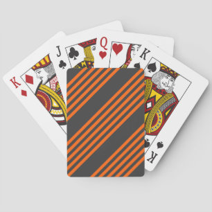 Baraja De Cartas Naranja y carbón vegetal cinco rayas