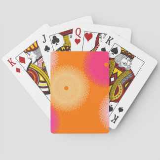 Baraja De Cartas naranja y rosa color pop