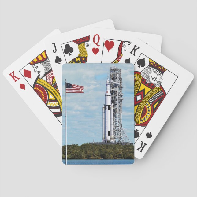 Baraja De Cartas NASA SLS Space Launch System Rocket Launchpad (Reverso)