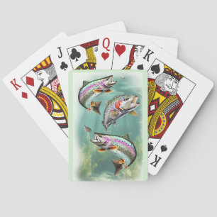 Baraja De Cartas Natación de trucha arco iris