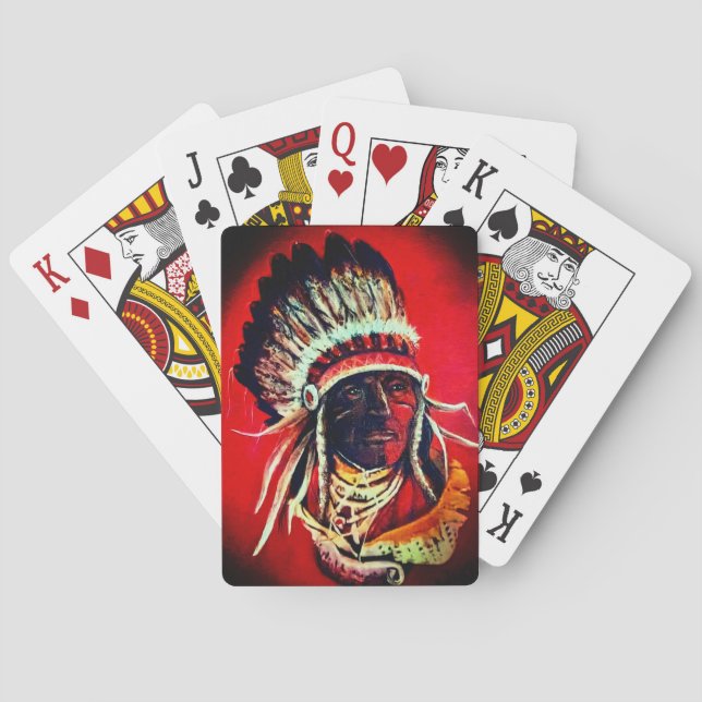 Baraja De Cartas Native Warrior Classic Playing Cards (Reverso)