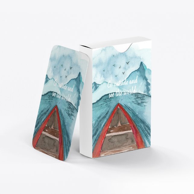 Baraja De Cartas Naturaleza acuarela moderna Véase La Cita Mundial (Subido por el creador)