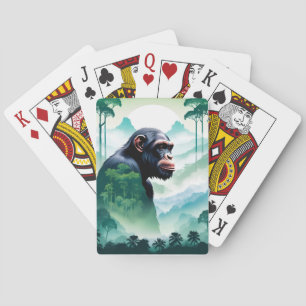 Baraja De Cartas Naturaleza animal chimpancé Selva forestal