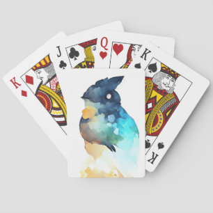 Baraja De Cartas Naturaleza animal de aves Naturaleza acuarela Arte