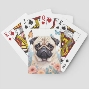 Baraja De Cartas Naturaleza animal de la época de Pug