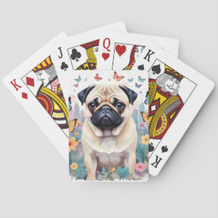 Baraja De Cartas Naturaleza animal de la época de Pug