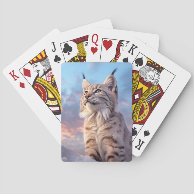 Baraja De Cartas Naturaleza animal Lynx Majestuosidad (Reverso)