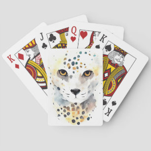 Baraja De Cartas Naturaleza animal salvaje Cheetah Pintura de arte 