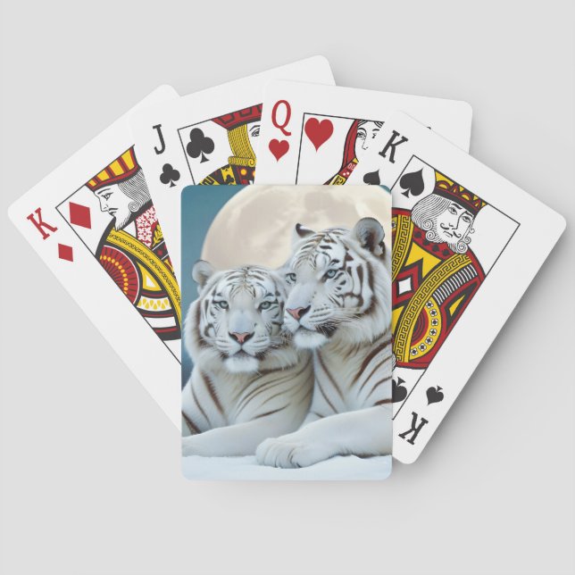 Baraja De Cartas Naturaleza animal tigre Cuidado de la vida silvest (Reverso)