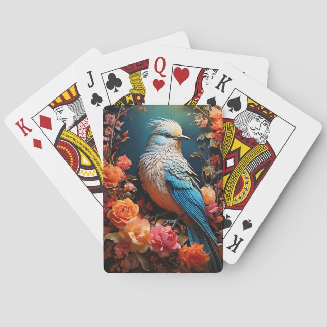 Baraja De Cartas Naturaleza caprichosa Pájaro azul (Reverso)