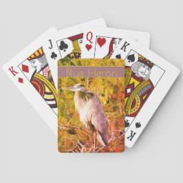 Baraja De Cartas Naturaleza de la garza azul temática