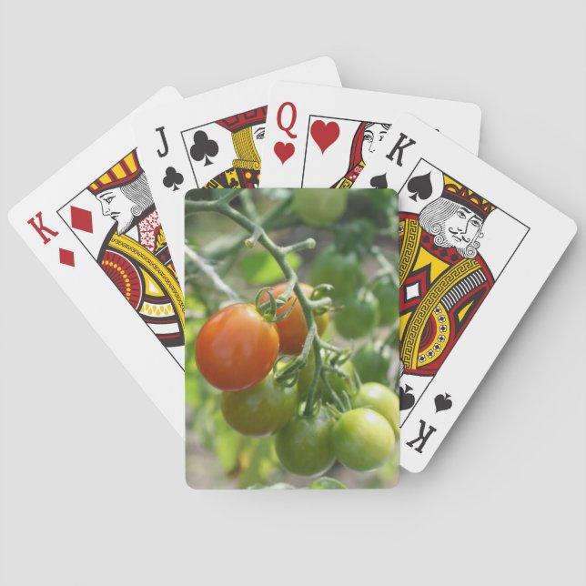 Baraja De Cartas Naturaleza de los tomates de cerezo (Reverso)