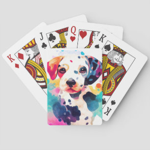 Baraja De Cartas Naturaleza salvaje dálmata color animal pintura de