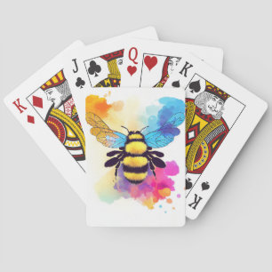 Baraja De Cartas Naturaleza salvaje de Bee Color animal Pintura de
