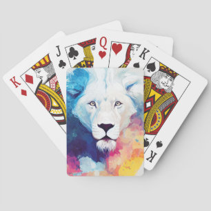 Baraja De Cartas Naturaleza salvaje de los leones Colores animales 