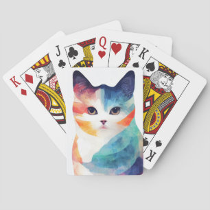 Baraja De Cartas Naturaleza salvaje del gato Color de los animales 