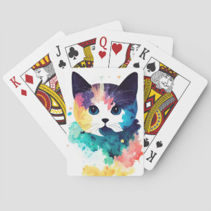 Baraja De Cartas Naturaleza salvaje del gato Color de los animales 