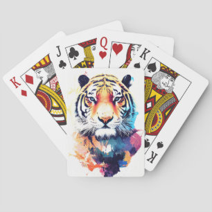 Baraja De Cartas Naturaleza salvaje del tigre Color de los animales