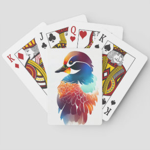 Baraja De Cartas Naturaleza silvestre del pato mandarín Colores ani