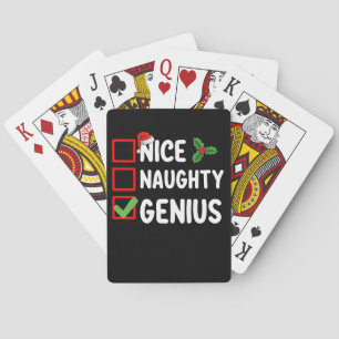 Baraja De Cartas Naughty Genius Navidades Lista Vacaciones familiar