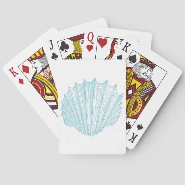 Baraja De Cartas Nautical Vintage Marine Seashell (Reverso)