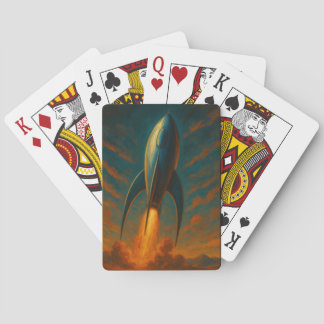 Baraja De Cartas nave espacial inspirada en los años 50