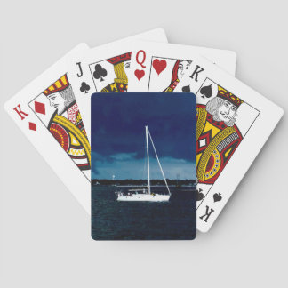 Baraja De Cartas Navega En El Azul