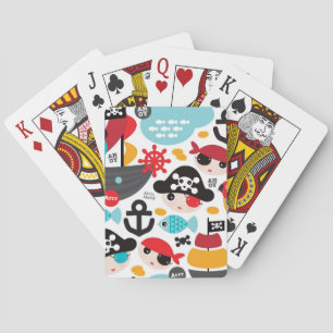 Baraja De Cartas Navegación retra del ilustracion de los piratas