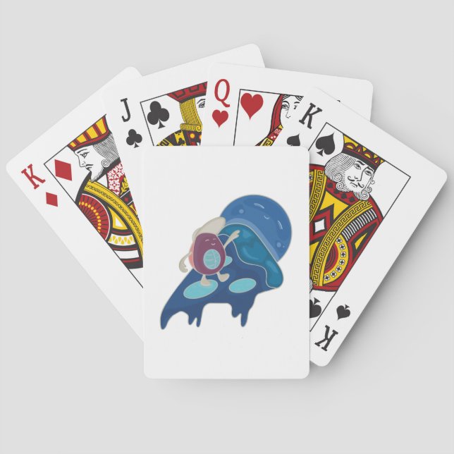 Baraja De Cartas Navegar aguacate en un trozo de la versión nocturn (Reverso)