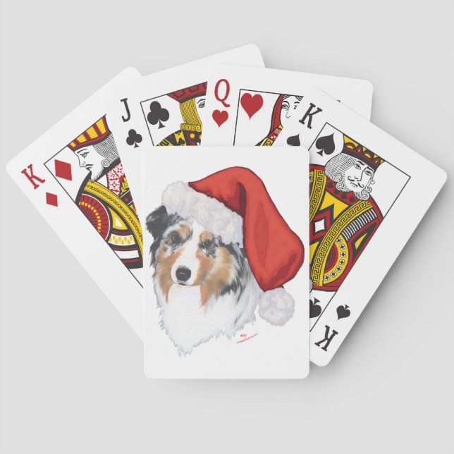 Baraja De Cartas Navidad australiano del pastor (Reverso)