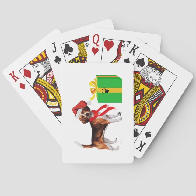 Baraja De Cartas Navidad Beagle (Reverso)