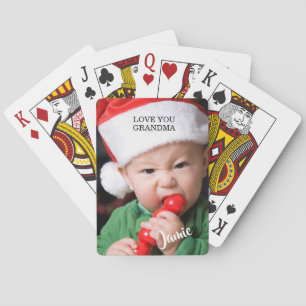 Baraja De Cartas Navidad con foto de bebé moderno