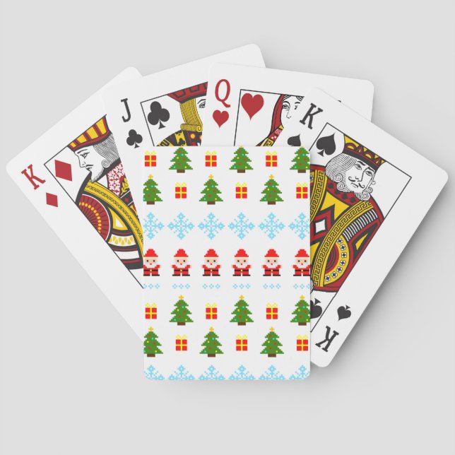 Baraja De Cartas Navidad de Pixel Art (Reverso)