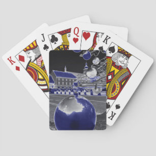 Baraja De Cartas Navidad en azul