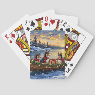 Baraja De Cartas Navidad en Barco Basenji