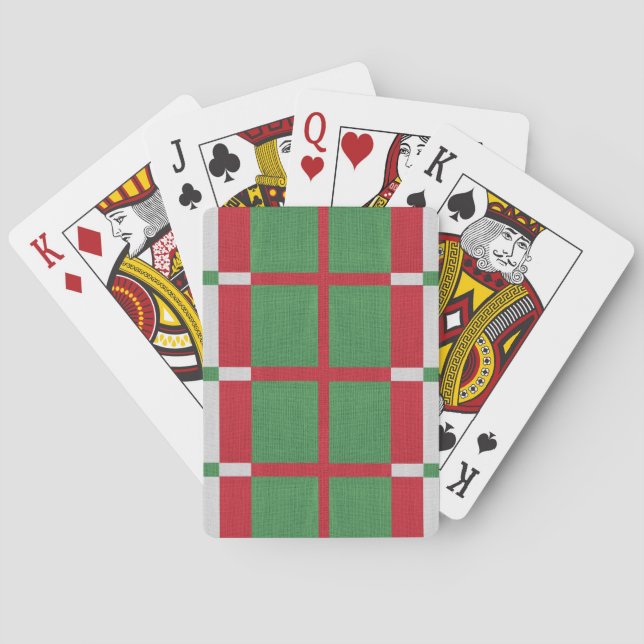 Baraja De Cartas Navidades a rayas (Reverso)
