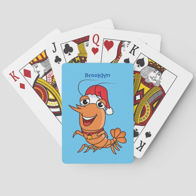 Baraja De Cartas Navidades alegres, camarones, personalizado ilustr (Reverso)