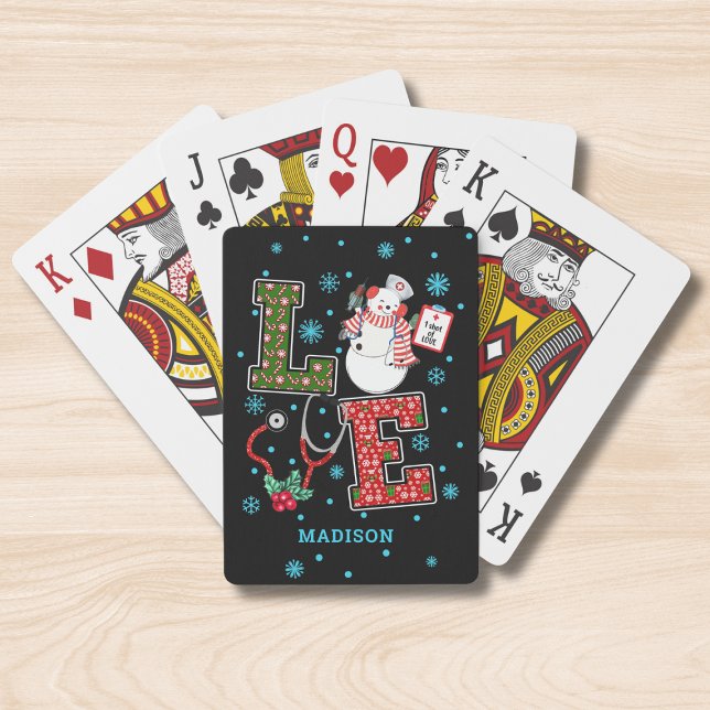 Baraja De Cartas Navidades aman a enfermera cute nombre de muñeco d (Subido por el creador)